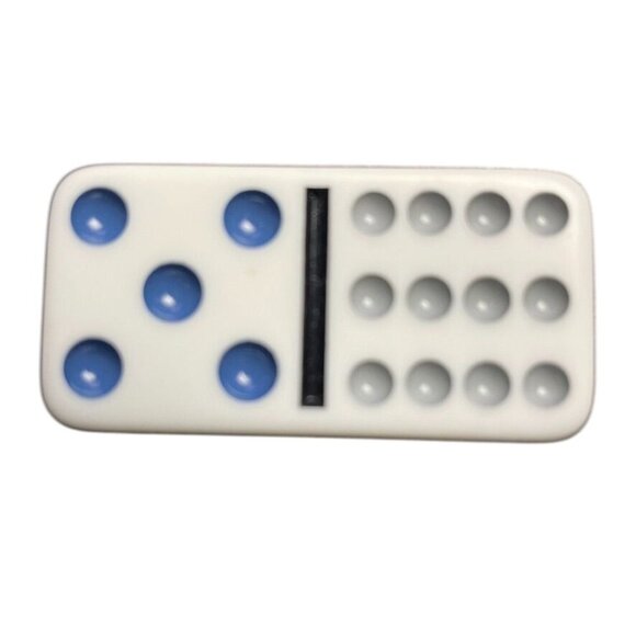 Double Twelve Dominoes Replacement Tile 5 12 Color Dot mq - Picture 1 of 3
